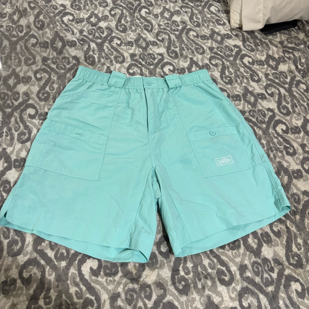 AFTCO Men’s Teal Fishing Shorts Size 38